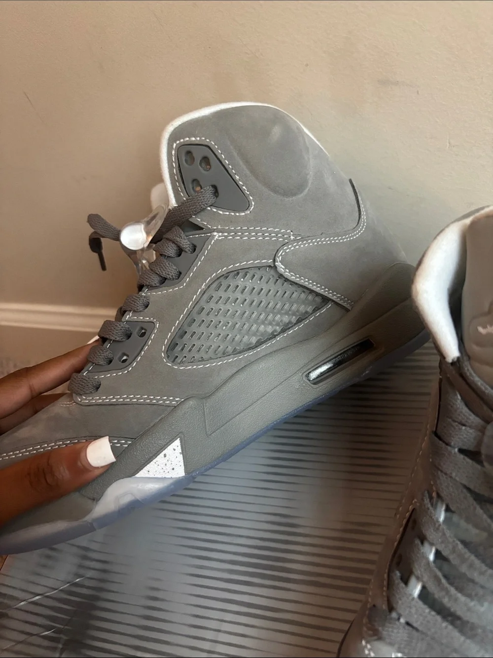 Jordan Men's Retro  WOLF GREY Sneakers - SIZE 5.5 UK, US 7.5/8